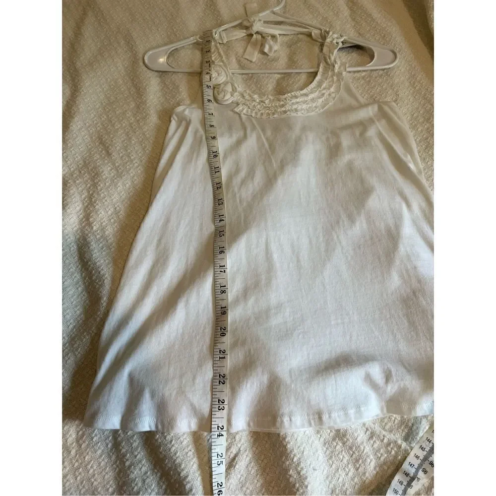 New white halter top with flower